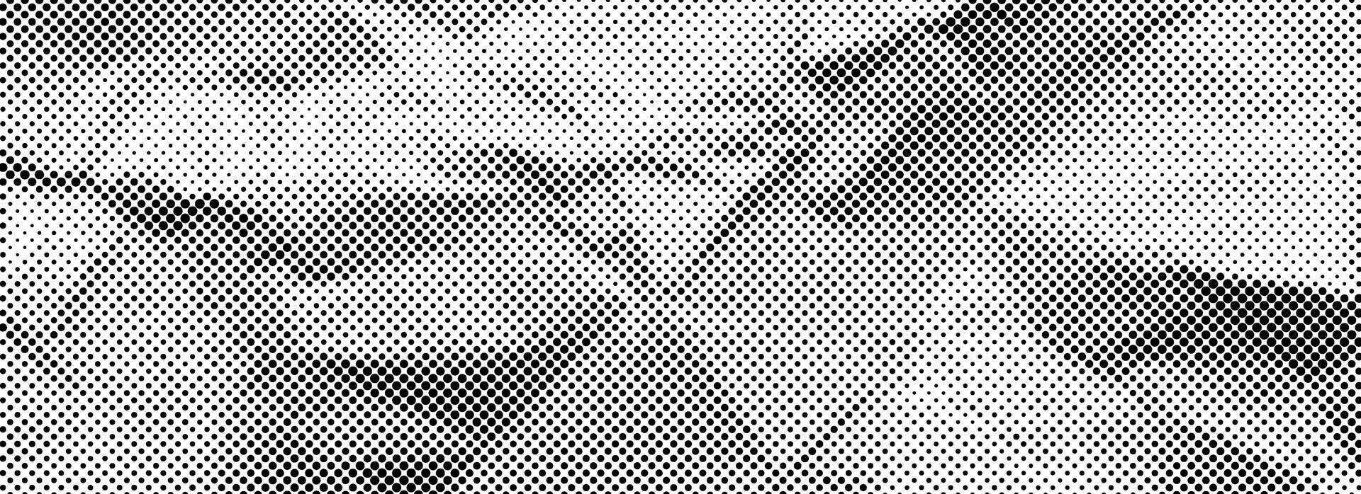 Crumpled paper halftone texture. Dotted rough wrinkled background. Old creased paper sheet overlay. Comic pop art grain wallpaper. Aged damaged gritty page in cartoon style. Crumpled surface vector