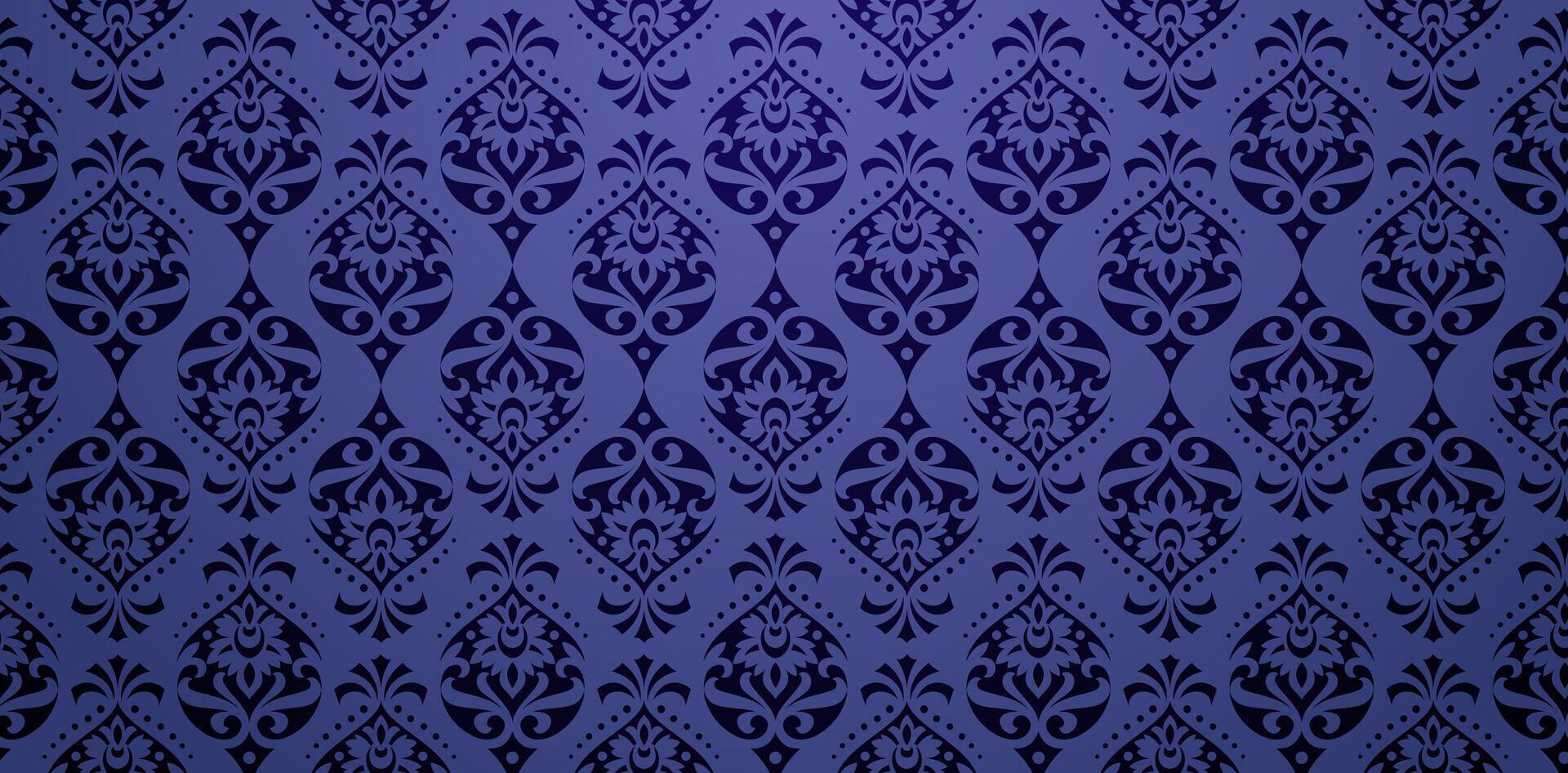 damask floral patterned dark blue colors backgrounds for decorative backdrops can be used wallpaper, pattern fills, web page, surface textures, book cover, fabrics, textiles tiles, invitation vector