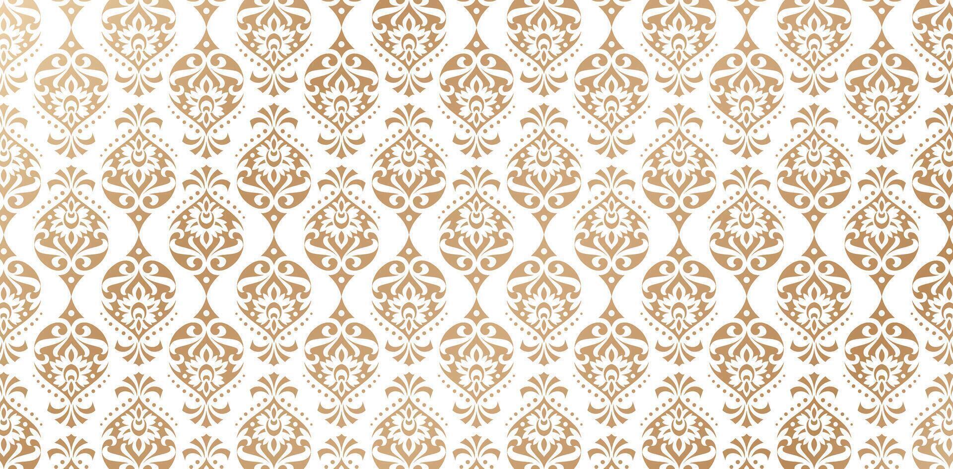 Damask pattern golden colors isolated white backgrounds for Elegant luxury texture wallpapers, page fill, books covers, Digital interfaces, prints templates material cards invitation elements vector