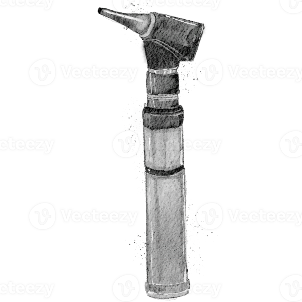 Otoscope watercolor illustration png