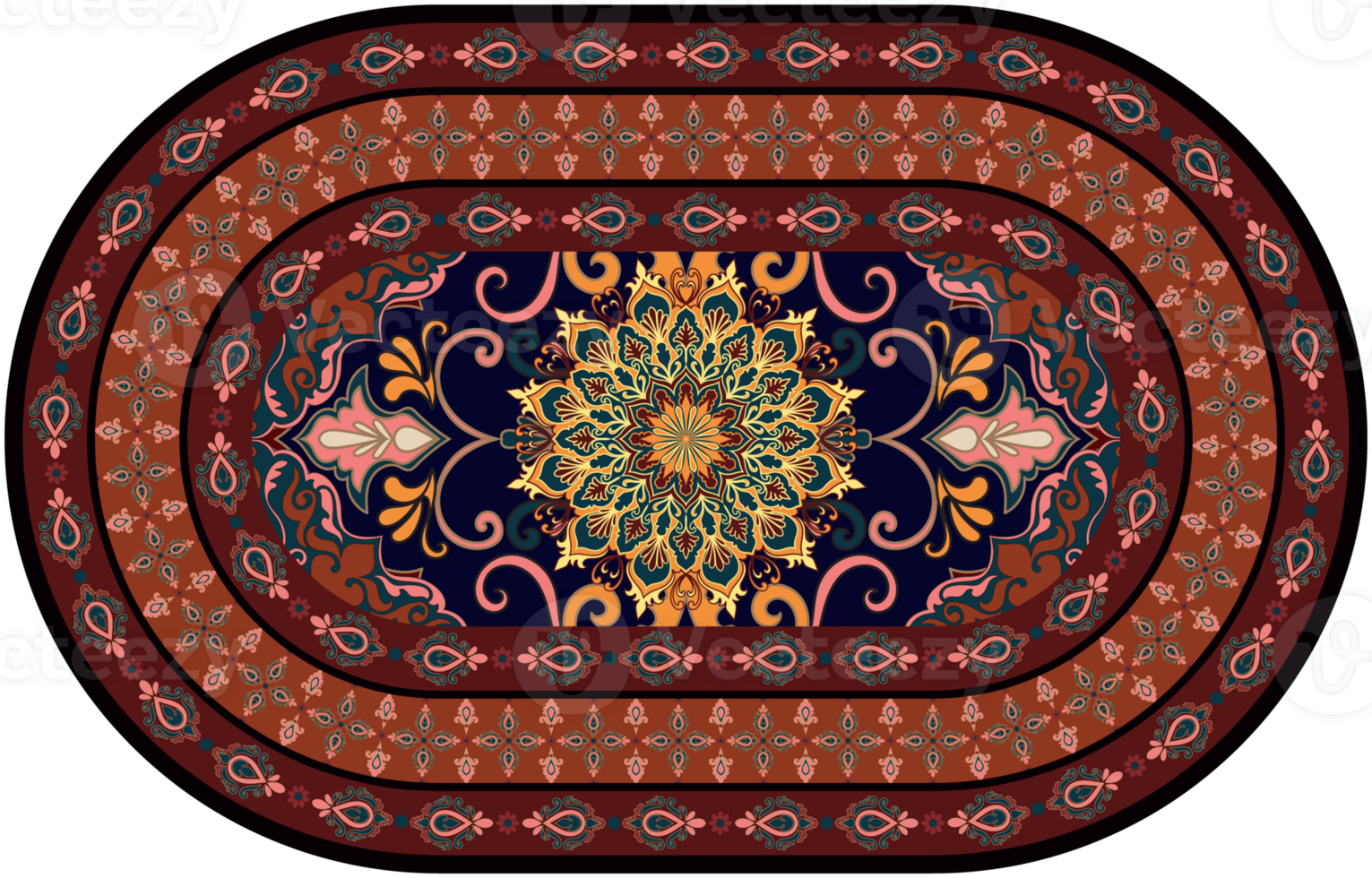 Classic Native American Geometric Motifs for Elegant Rug Patterns. png
