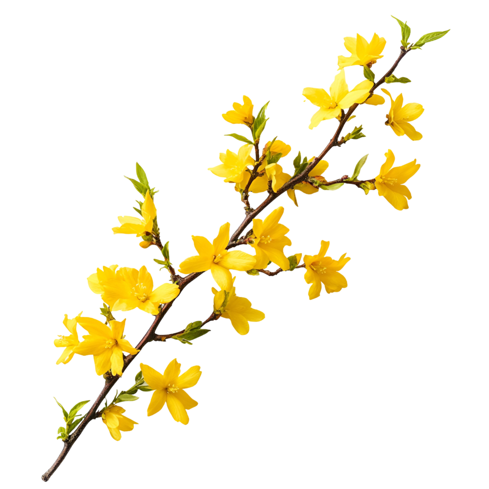 yellow flowers on a branch png
