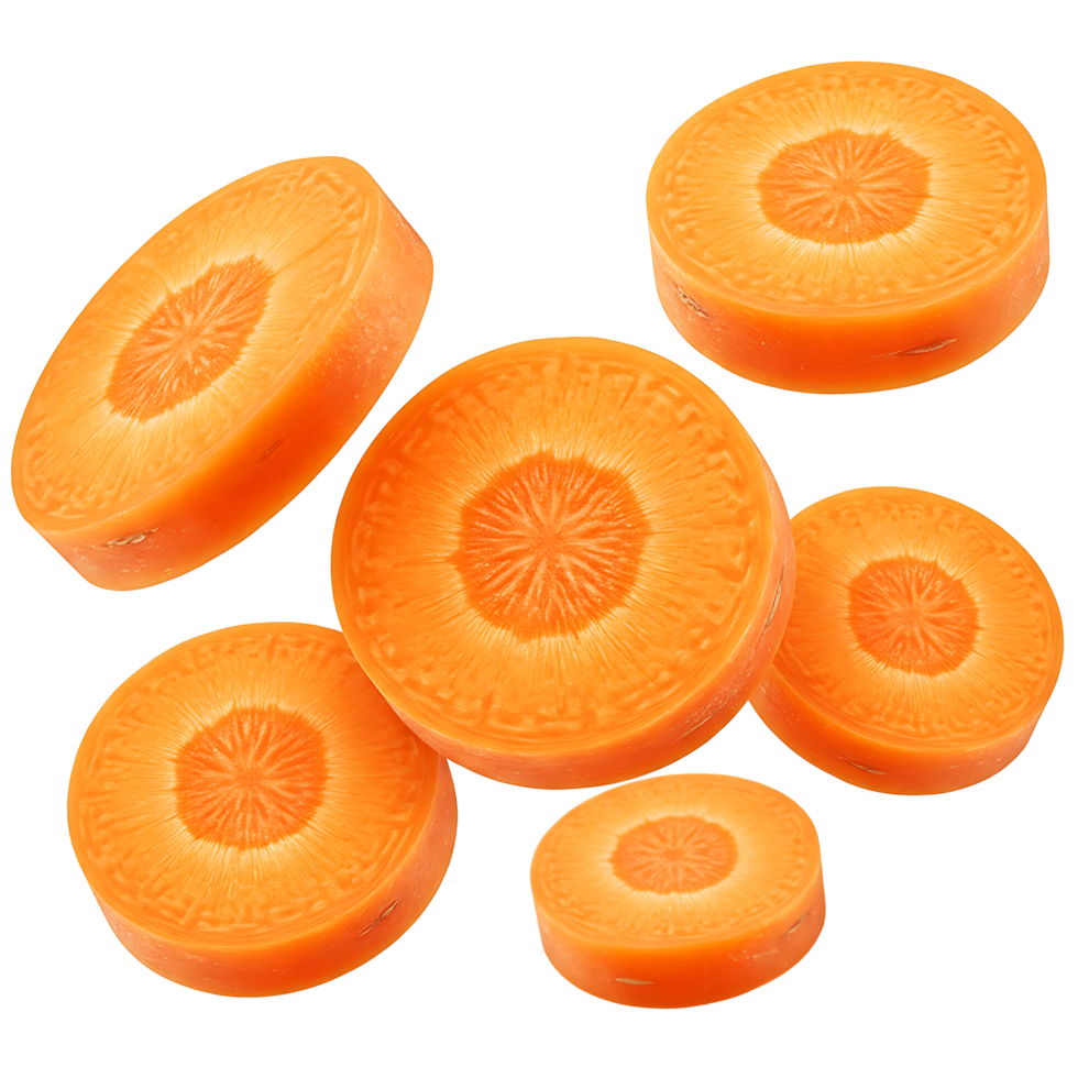 Fresh Carrot Slices Falling png