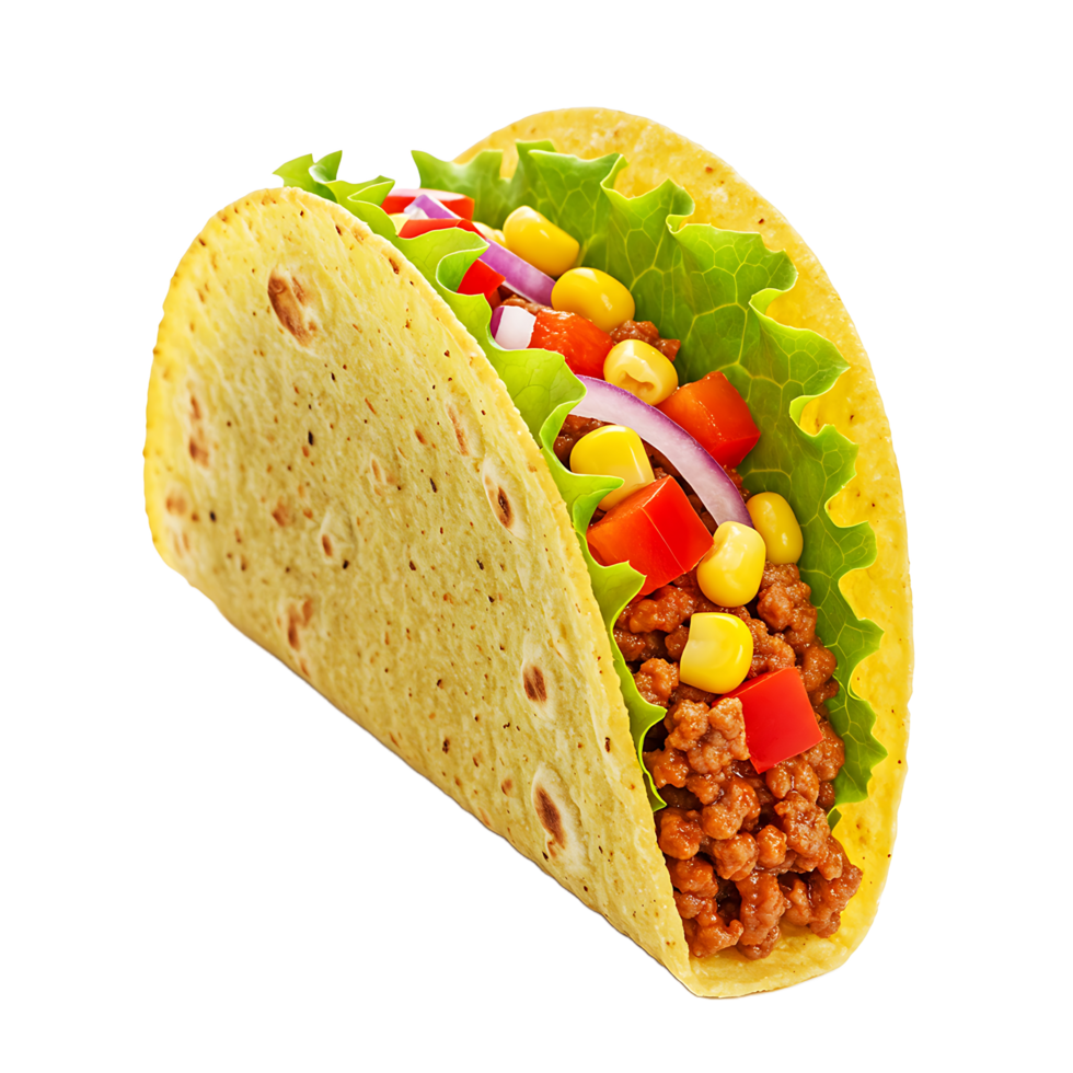 Delicious Taco Isolated on Transparent Background png