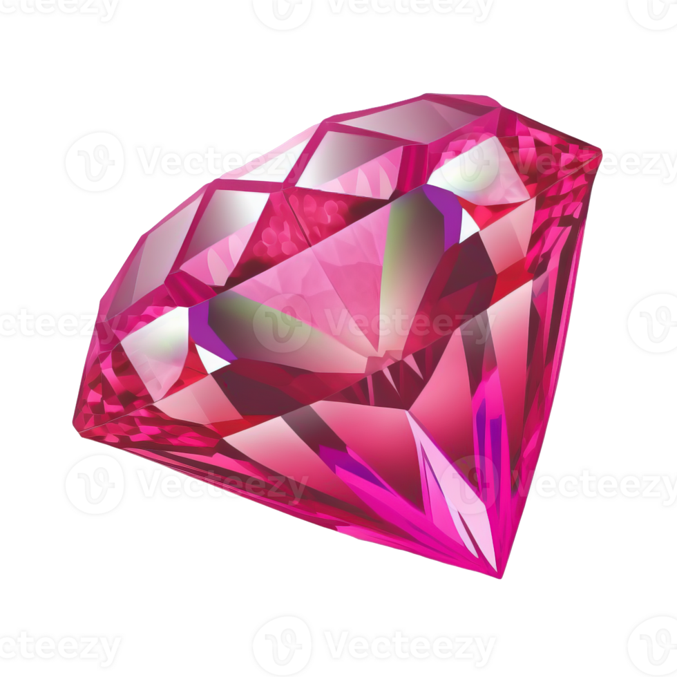 Radiant Gemstone Symphony An intricate illustration showcasing an array of colorful gemstones, each reflecting light in a mesmerizing dance of hues against a transparent backdrop. png