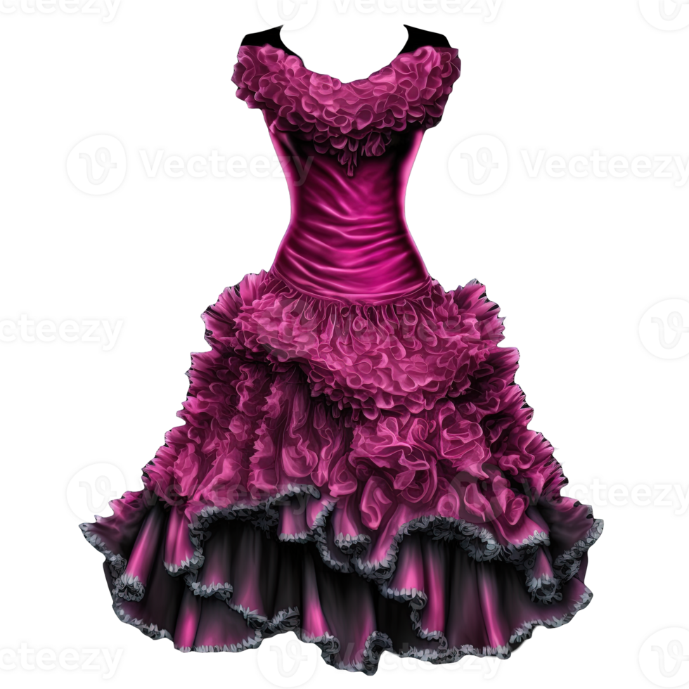 A delicate pink dress floats gracefully, its soft fabric whispering elegance against a clear backdrop, inviting dreams of springtime elegance and timeless style png