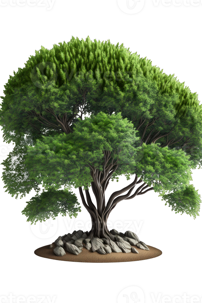 Whimsical Tree of Dreams A Lush 3D Rendering Captured in Stunning Detail Against a Transparent Canvas png