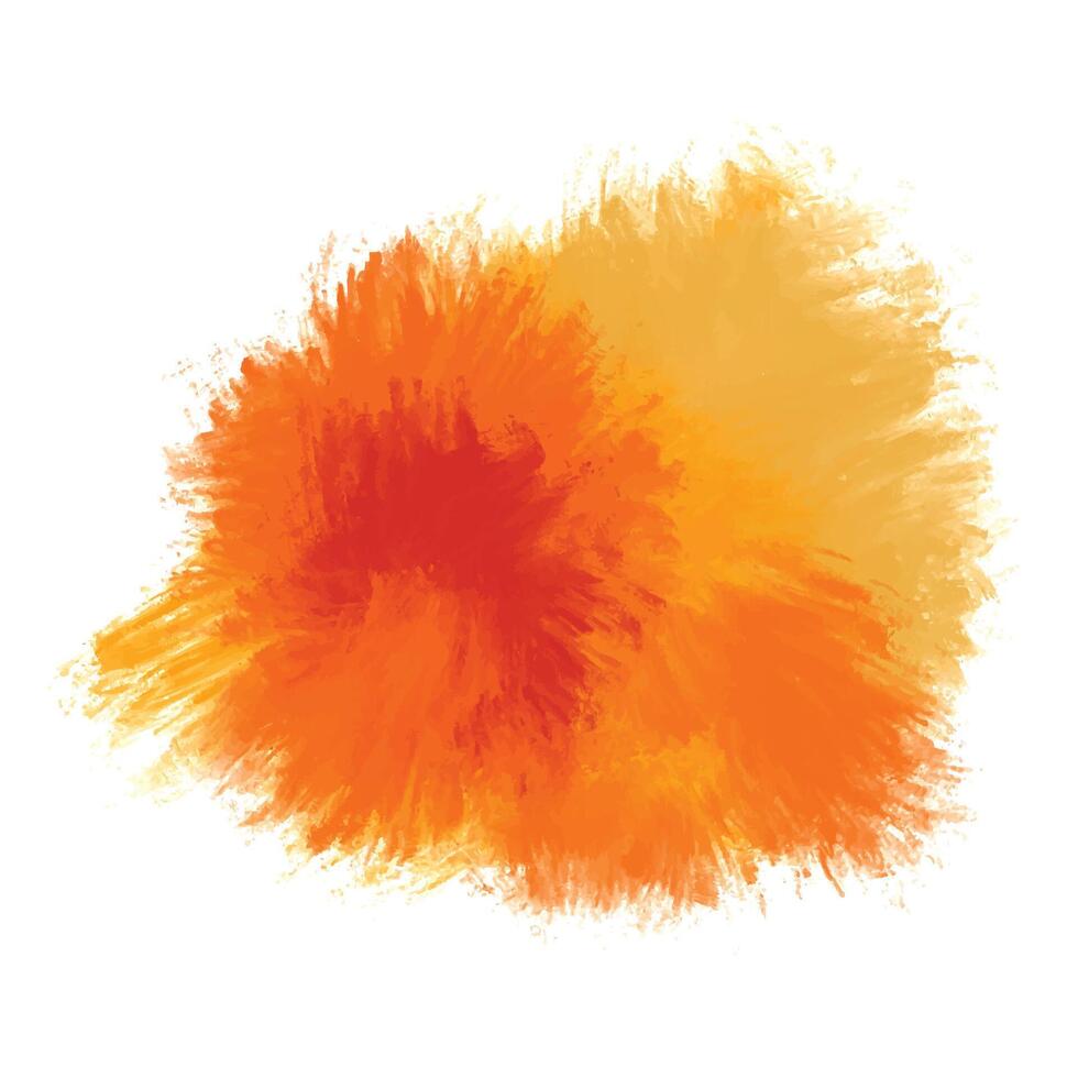 Modern colorful orange splash on white background vector