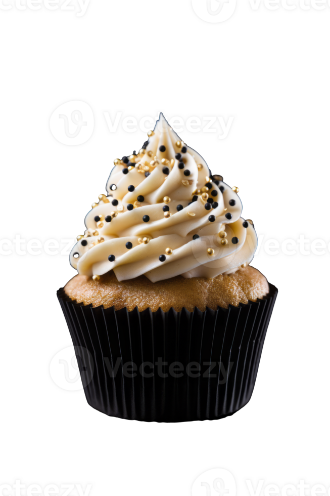 Delicious Cupcake with Frosting Isolated on Transparent Background High Resolution png
