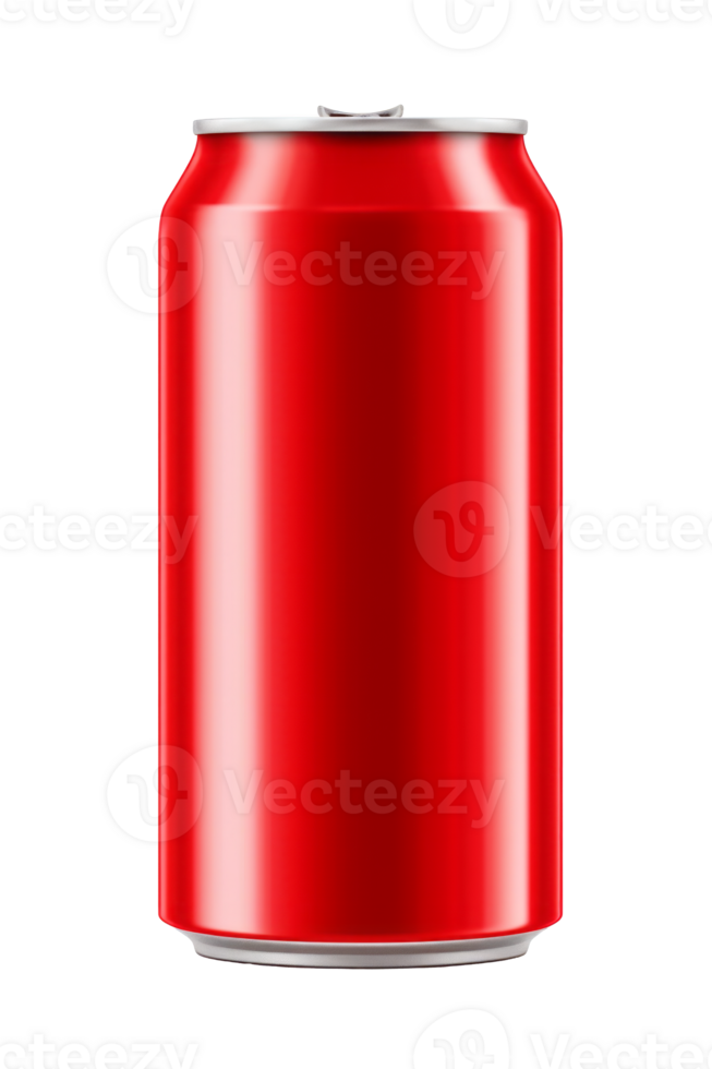 330 ml Aluminum Beverage Soda Can Mockup on Transparent Background - Royalty-Free Image png