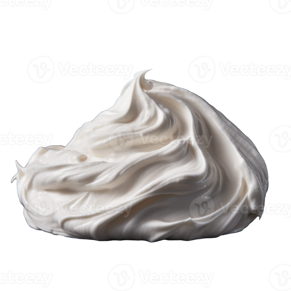Luscious Whipped Cream Swirl Isolated on Transparent Background - High-Quality Image png