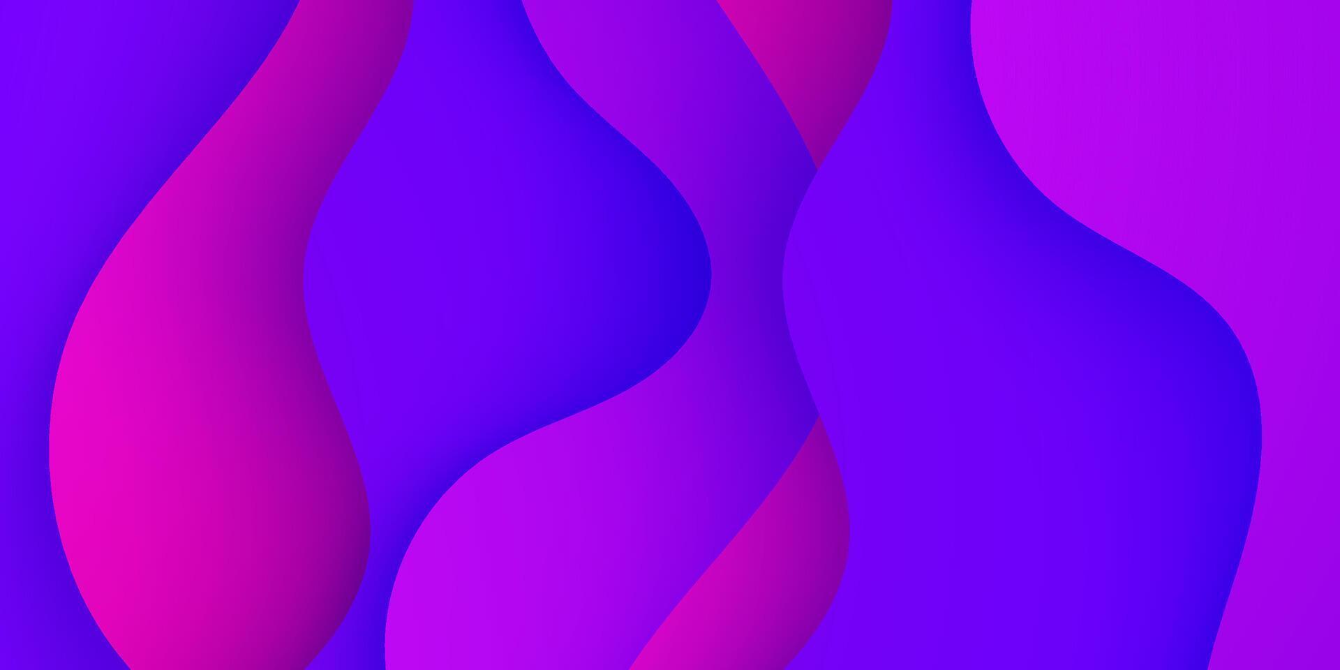 Abstract wave 3D colorful blue, pink, and purple gradient color. Overlap papercut wave pattern background. vector