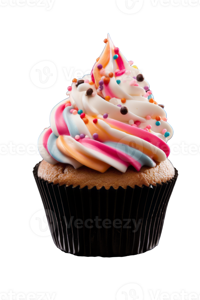 Delicious Cupcake Isolated on Transparent Background High Quality Image for Design Use png