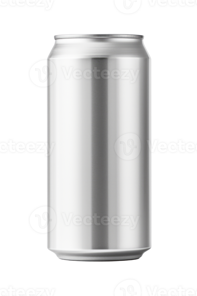 330 ml Aluminum Beverage Can Isolated on Transparent Background Photorealistic Mockup png