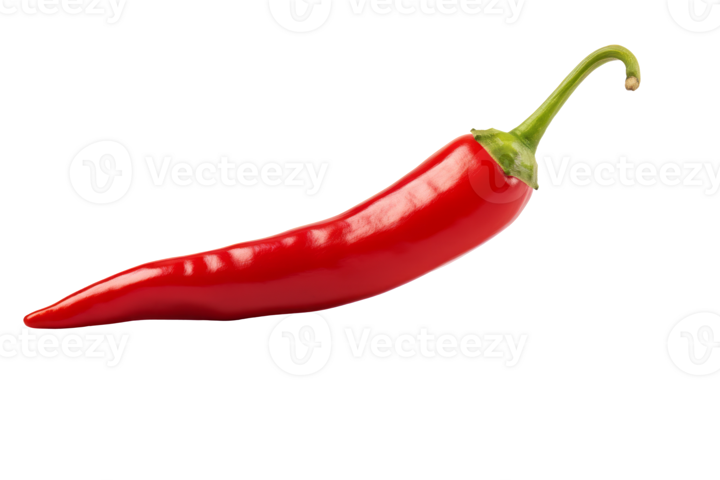 Fiery Burst A Single Spicy Red Chili Pepper Glows with Vibrant Color Against a Transparent Canvas, Capturing its Essence in Stunning High Resolution. png