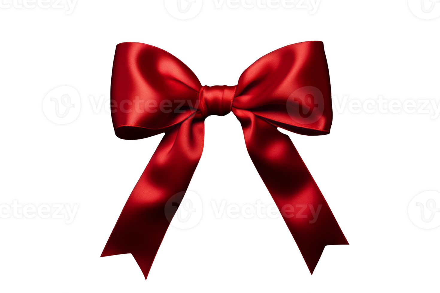 A Radiant Red Gift Bow A Chic Ribbon for Celebrations, Perfectly Isolated on a Transparent Background for Stylish Presentations and Festive Design Projects. png