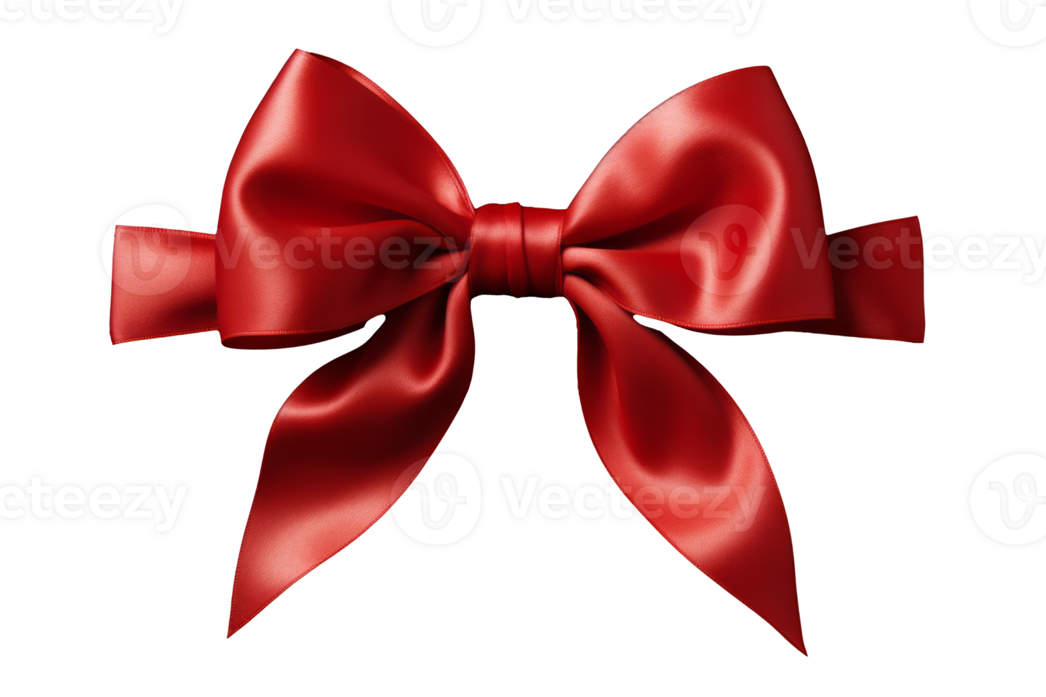 Graceful Scarlet Bow A Luxurious Red Ribbon Awaits Its Perfect Gift Isolated Charm on a Crisp Transparent Canvas. png