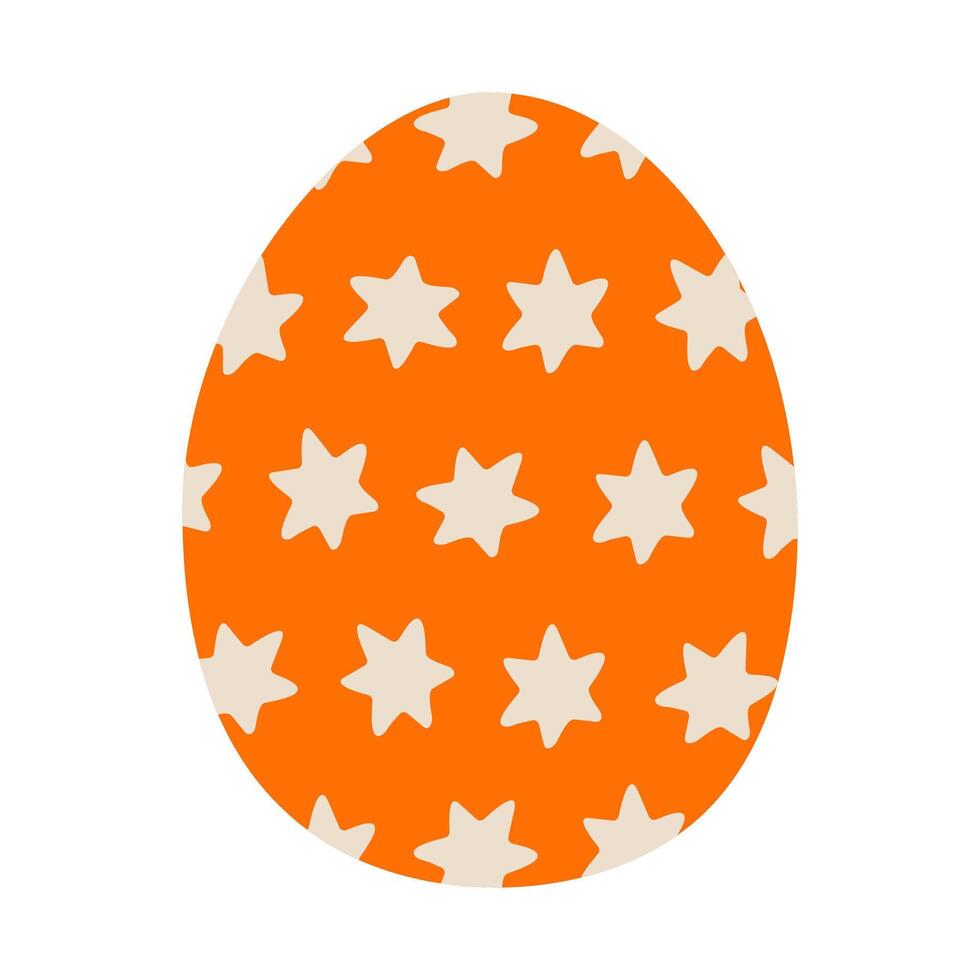 Brightly colored decorative egg with star patterns for festive decorations and celebrations vector