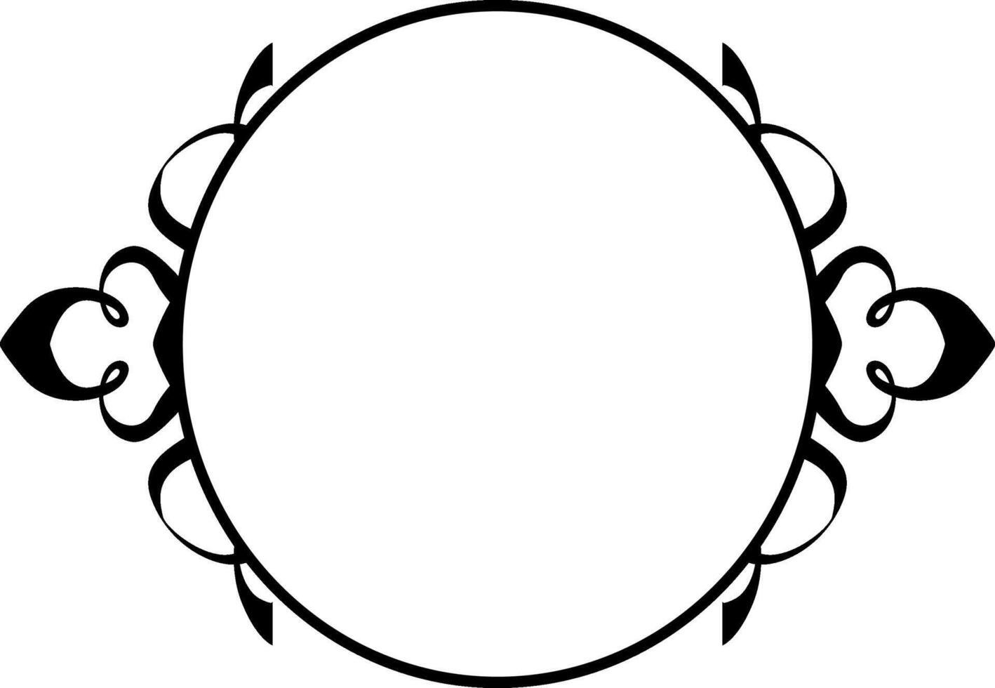 Beautiful Black Swirl Art Border vector