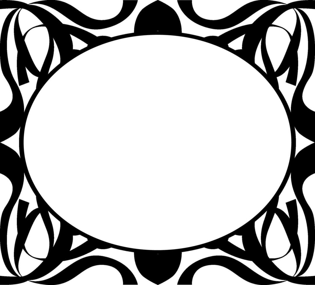 Sophisticated Black Scrollwork Frame Design vector