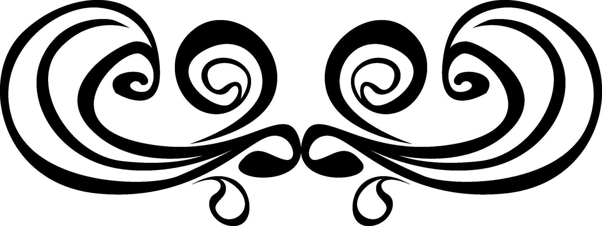 Intricate Black Floral Swirl Border vector
