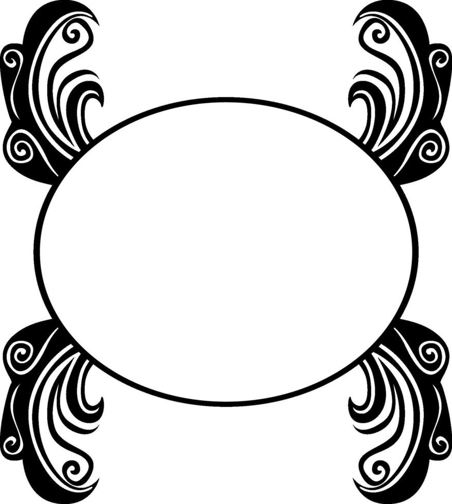 Classic Black Elegant Border Design vector