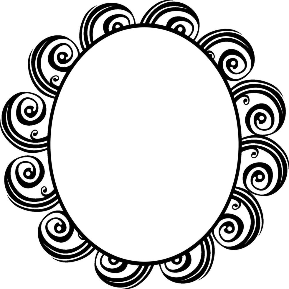 Fancy Black Swirl Border vector