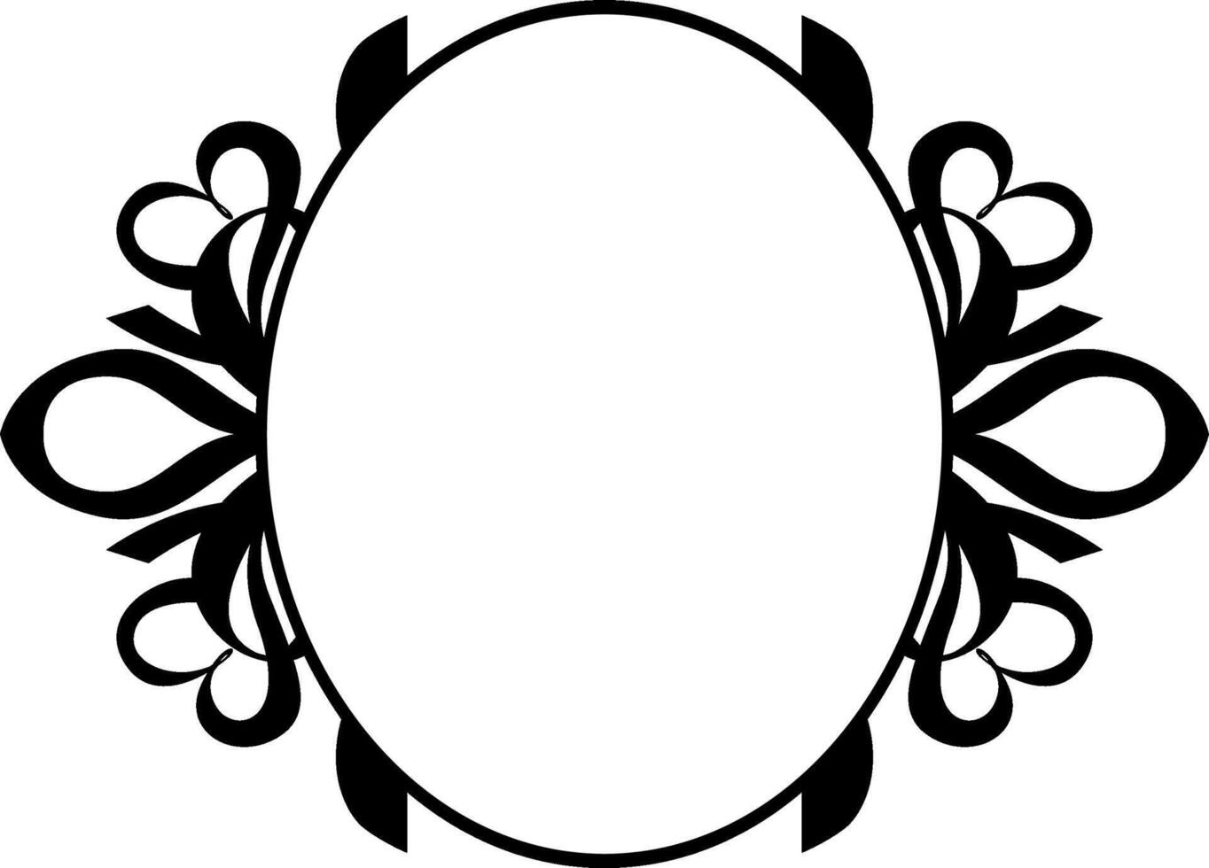 Decorative Black Swirl Border Design vector