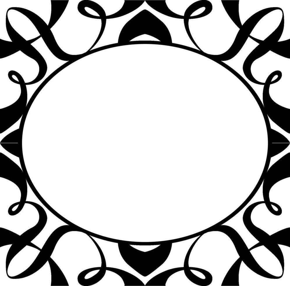 Ornamental Black Wave Border Design vector