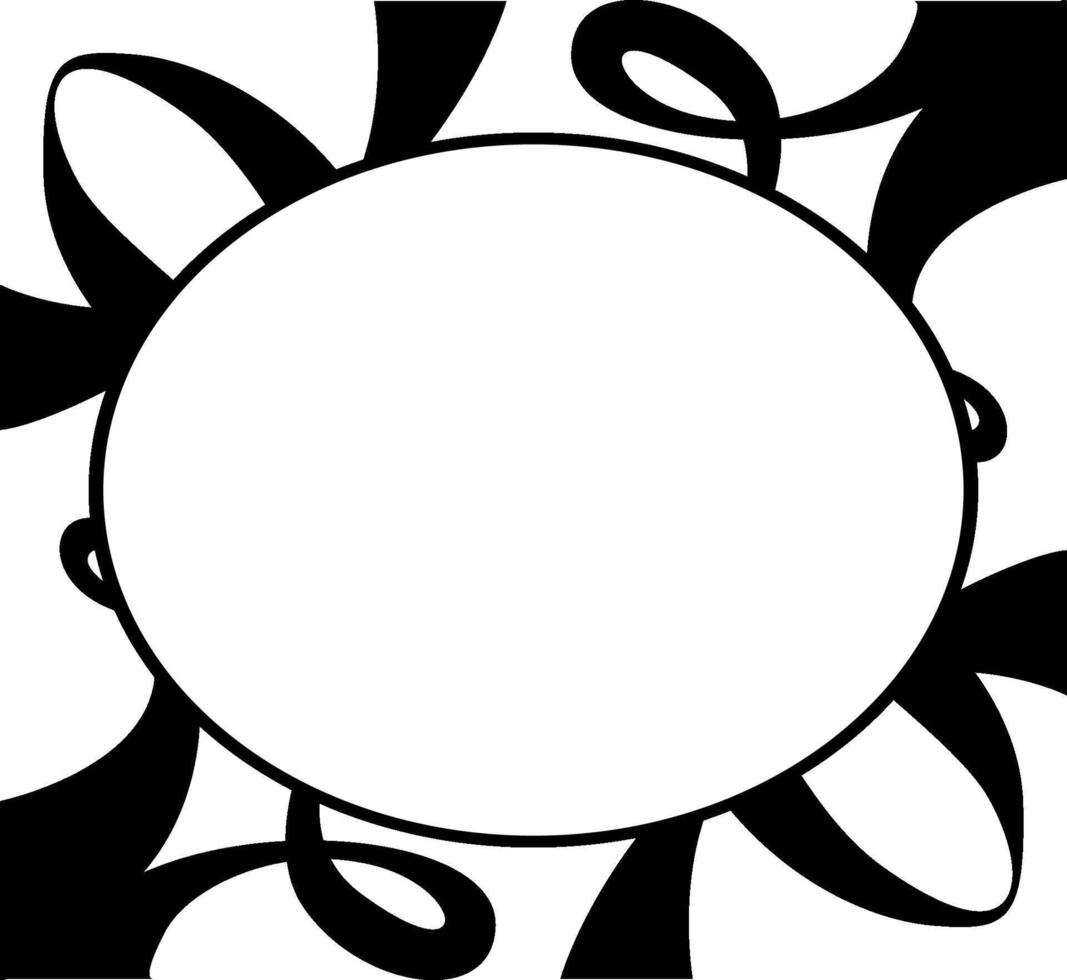 Black Swirling Filigree Border Decoration vector
