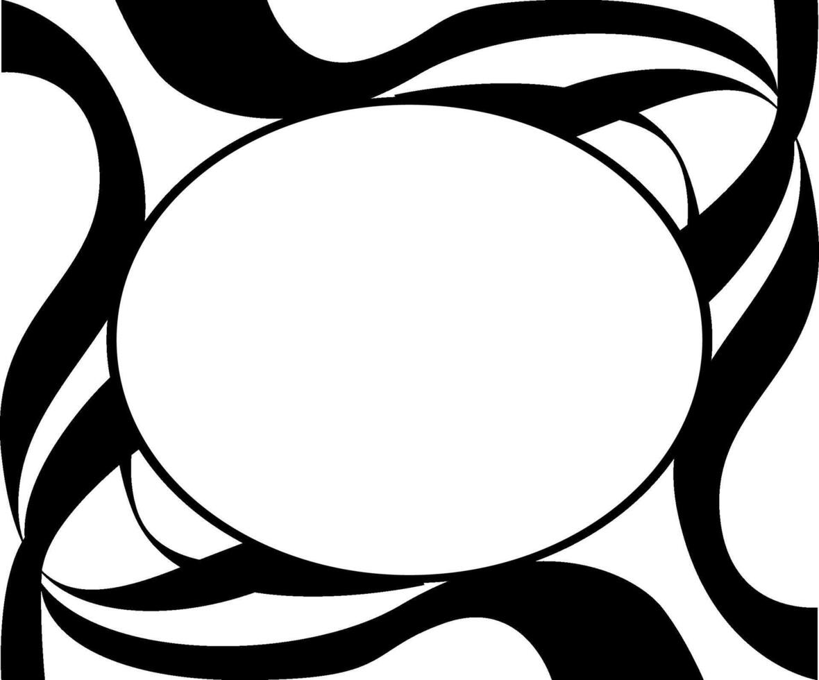 Elegant Black Lace-Like Border Design vector