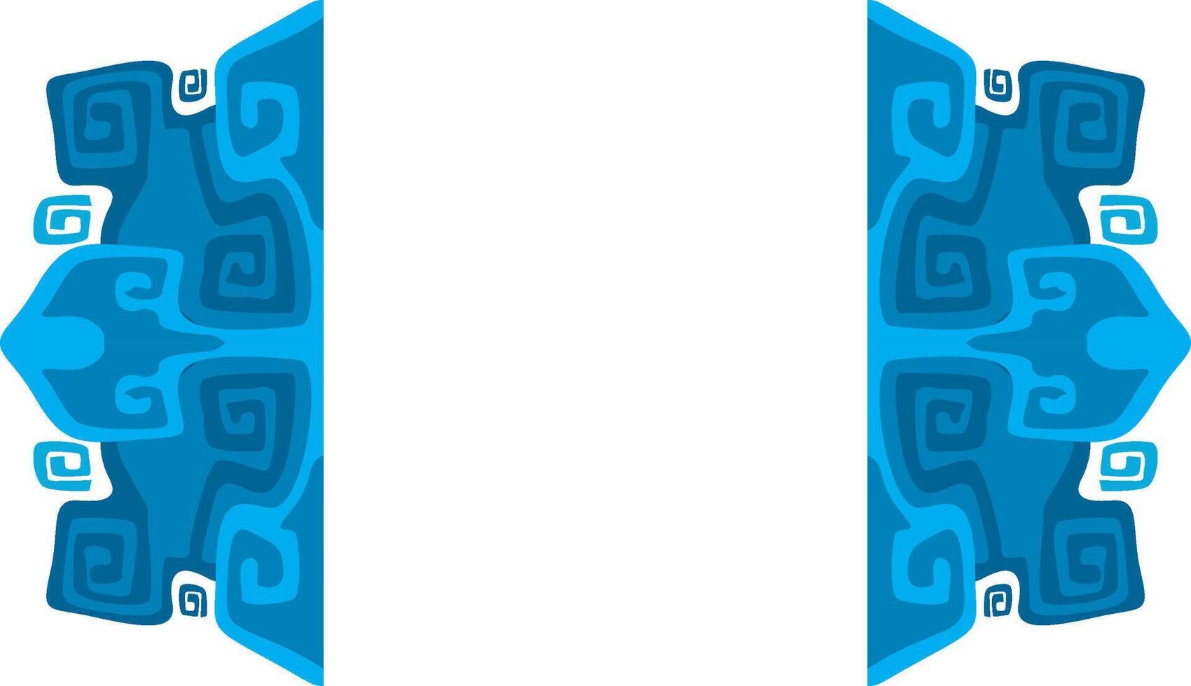 Intricate Blue Swirl Border Pattern vector
