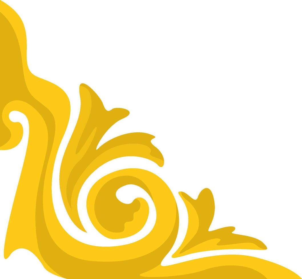Yellow Ethnic Pattern Border vector