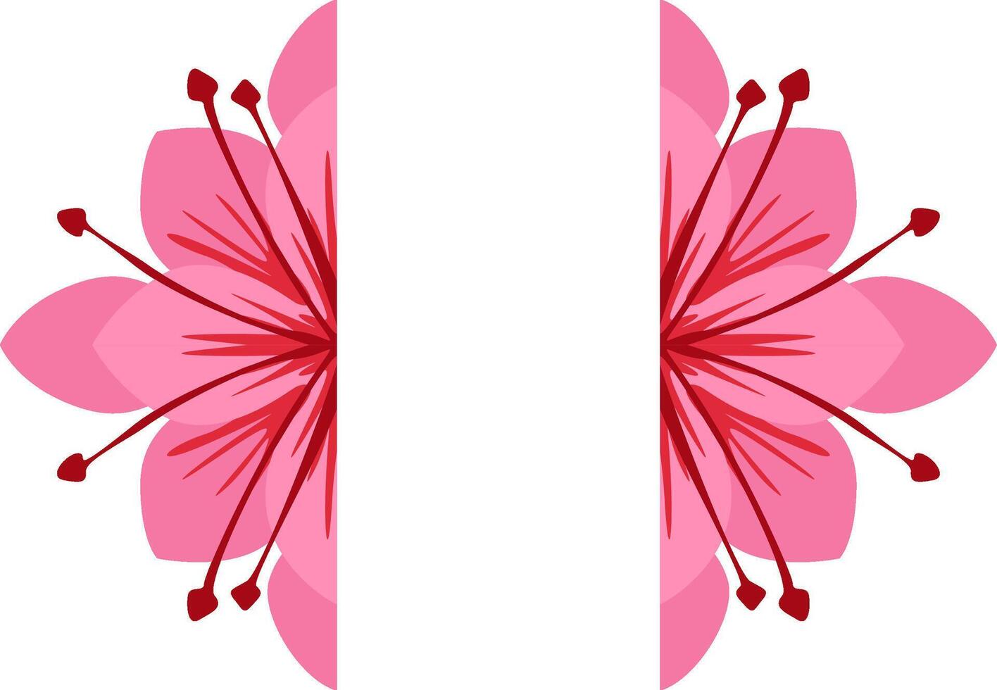 Pink Petal Frame for Design Project vector