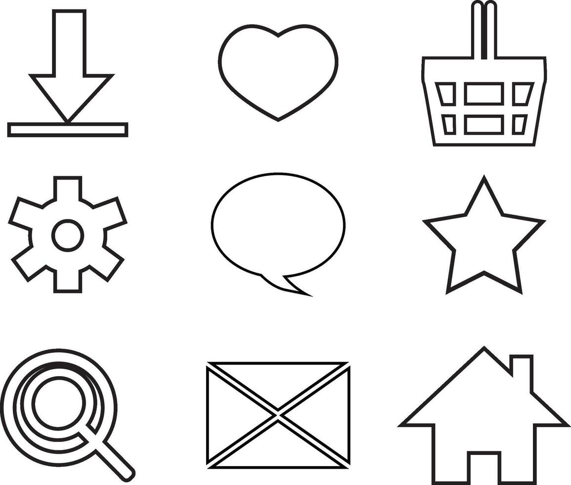 Minimalist Website Button Set vector