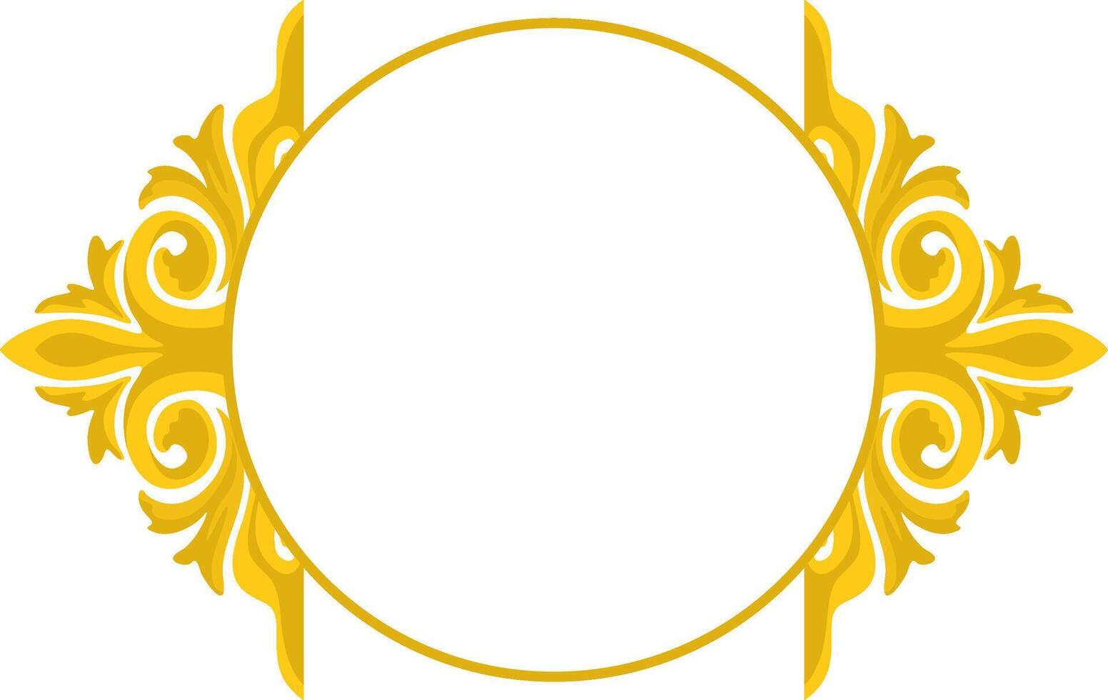 Golden Yellow Artistic Border Design vector