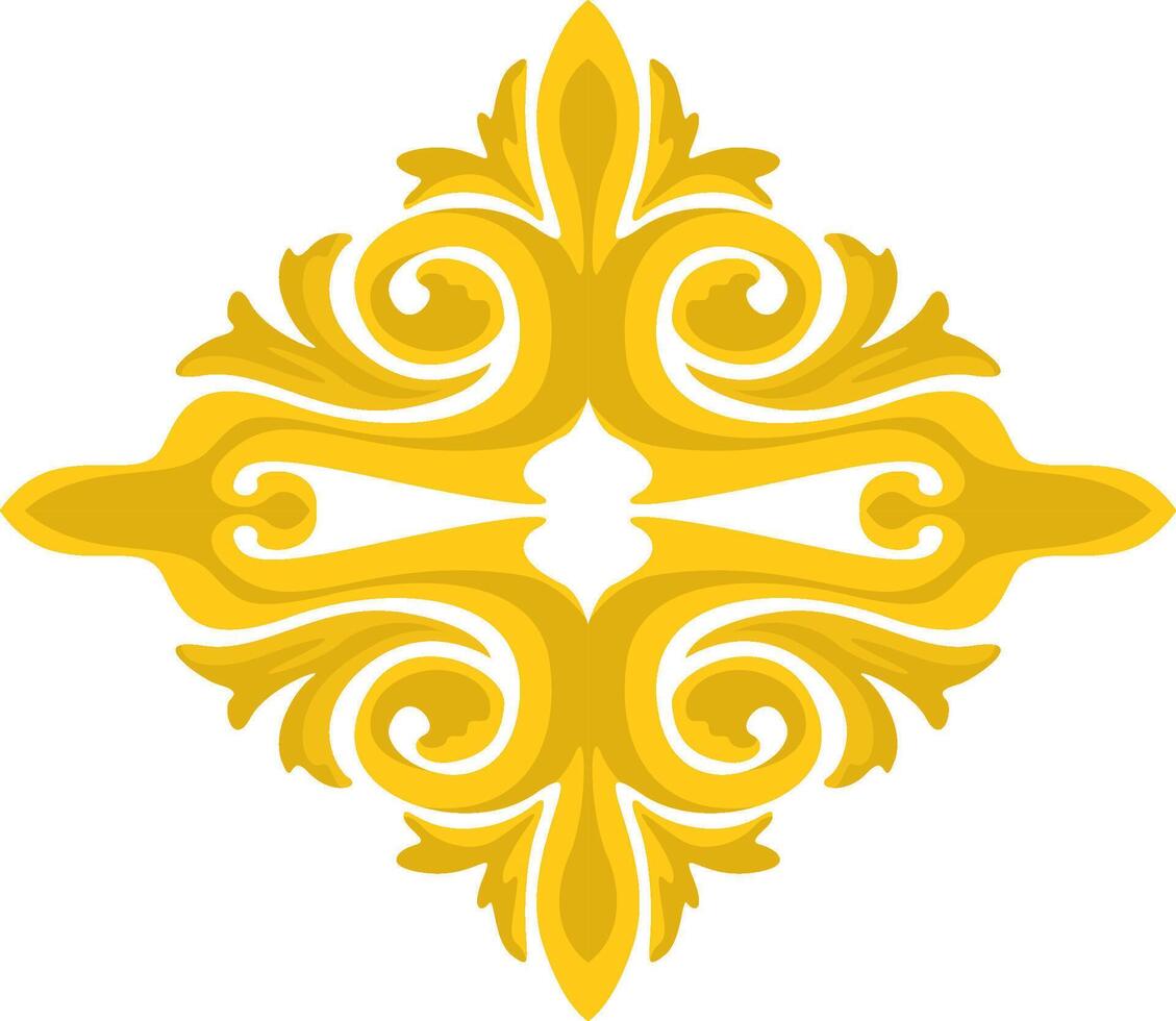 Classic Ornamental Border in Yellow vector