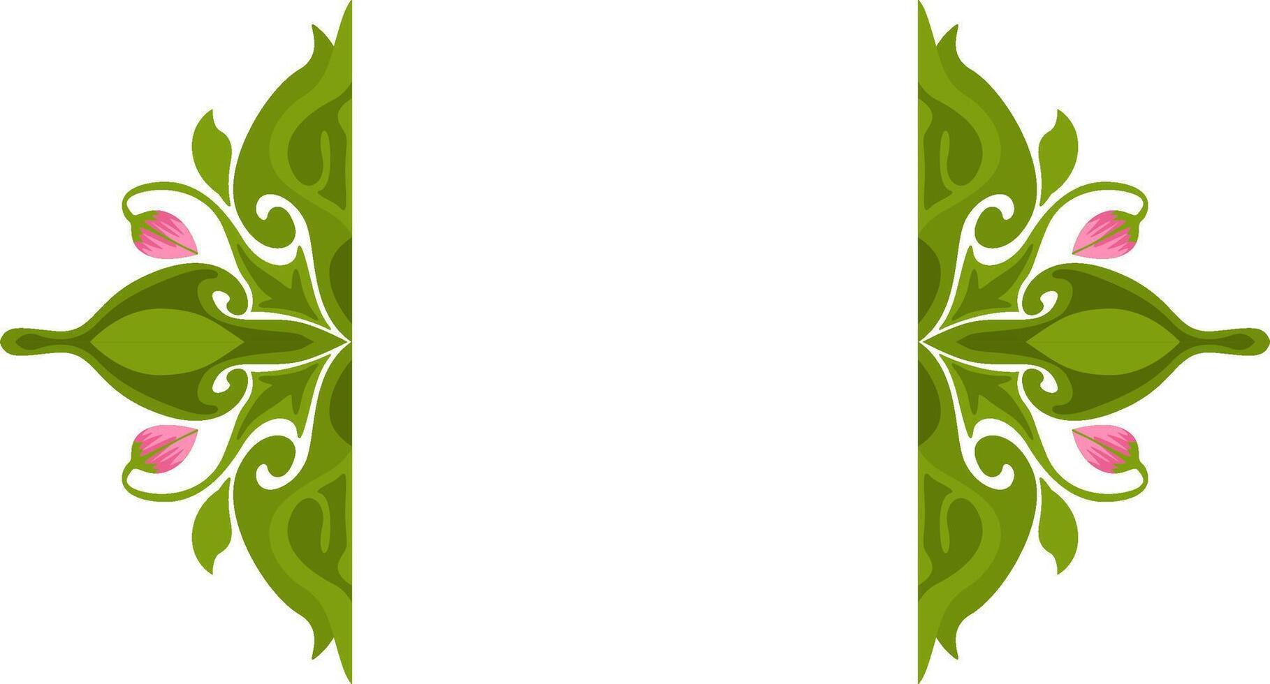 Charming Flower Ornament Frame Design vector
