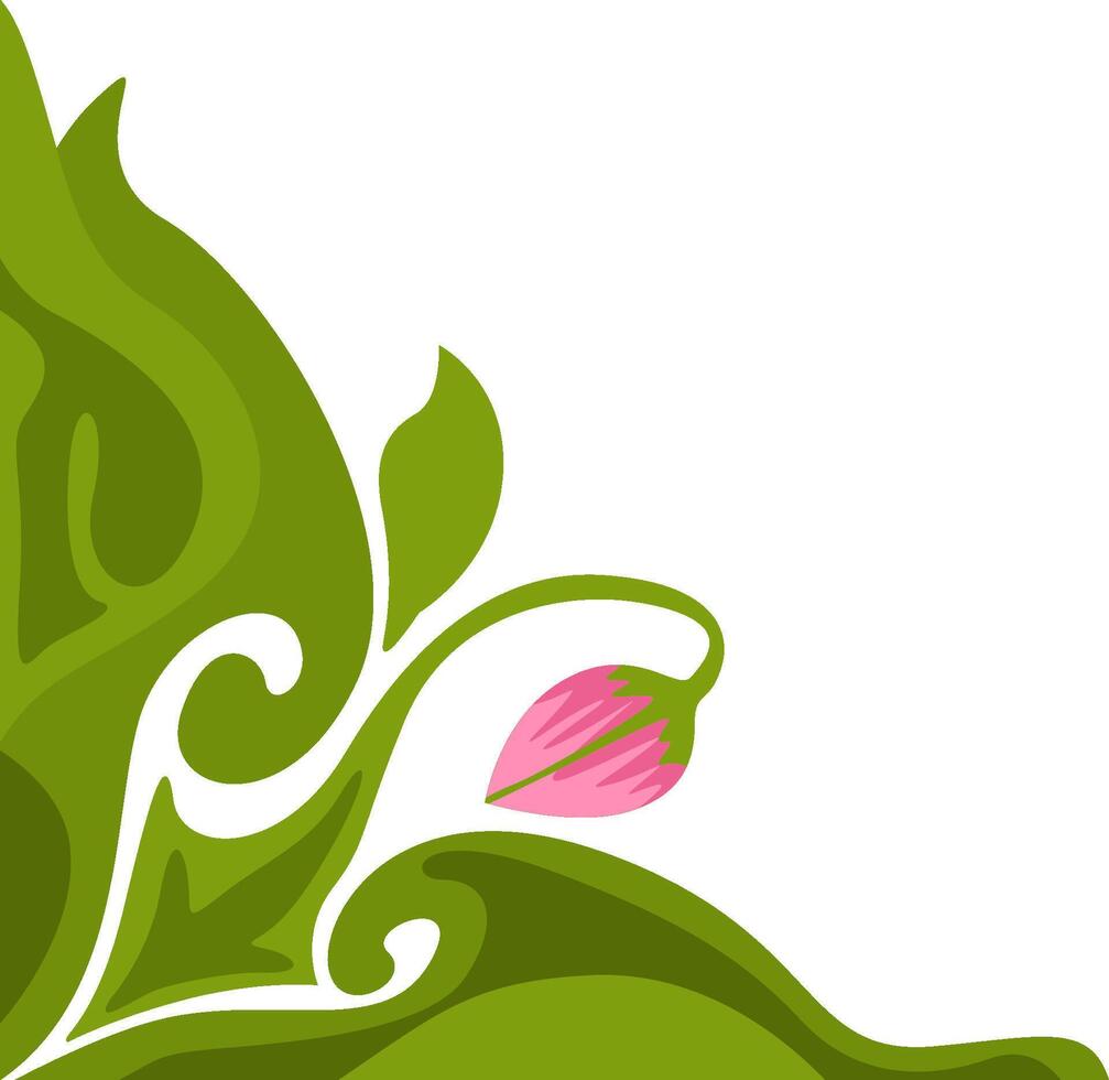 Nature-Inspired Flower Border Design vector