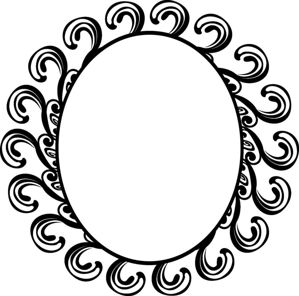 Black Ornamental Border Design vector