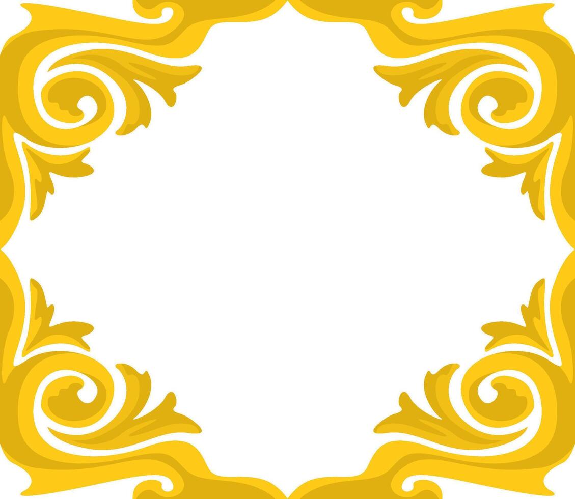 Elegant Yellow Traditional Frame Design vector