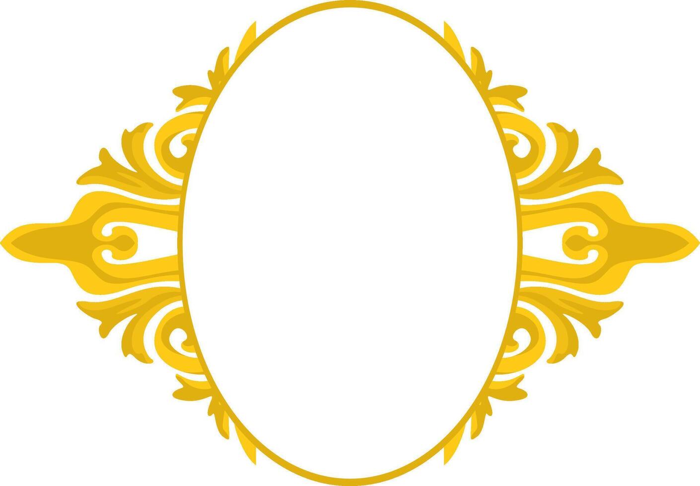 Traditional Yellow Ornamental Border vector