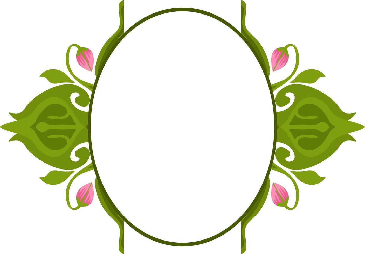 Graceful Plant Border Ornament Art vector
