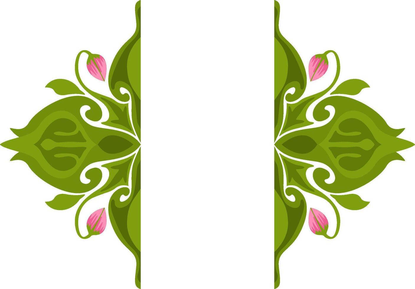 Elegant Flower Border Decoration Design vector