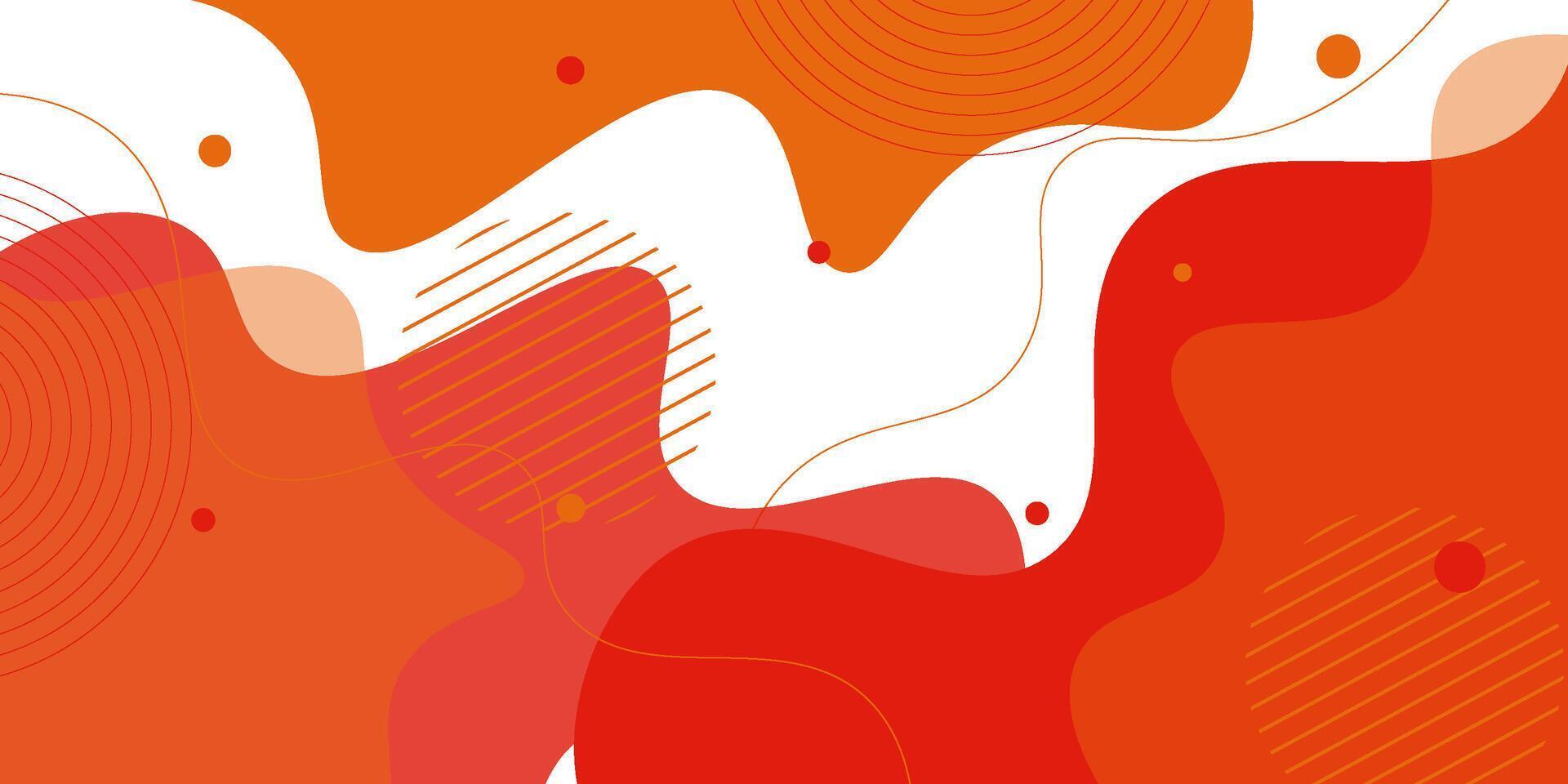 Colorful geometric wave 3D background. Red elements with orange fluid gradient pattern. Dynamic shape composition. eps10 vector