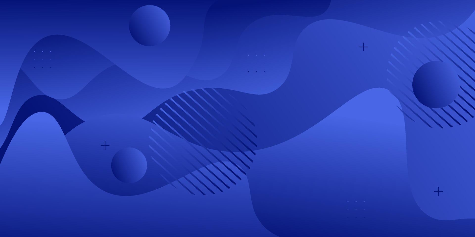 Abstract minimalist blue wave background. Modern concept background. Realistic waves with simple geometric . vector