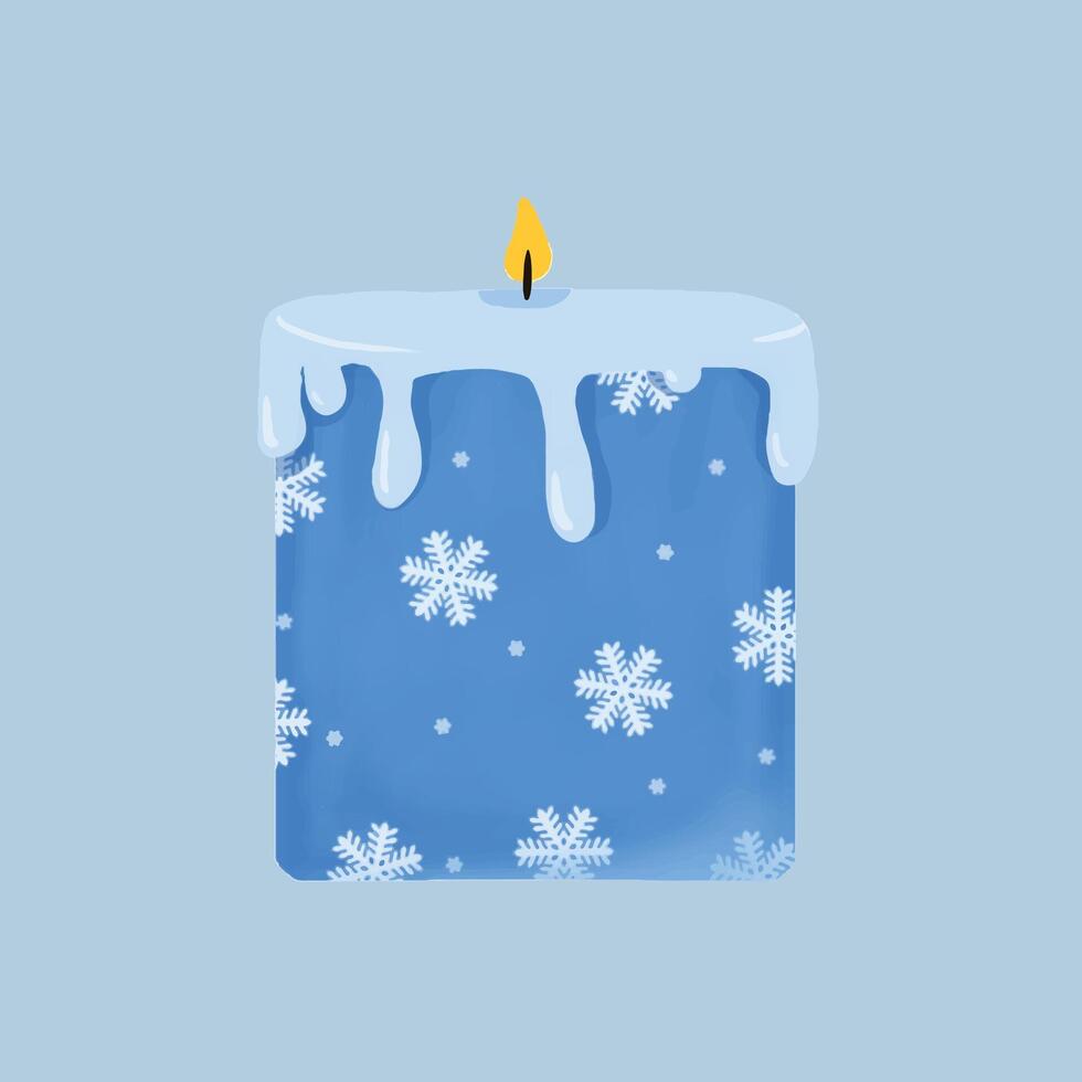 candle light dineer for xmas with snow flakes motif vector