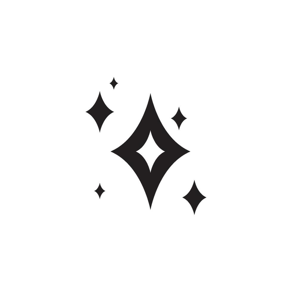 sparkle icon flat design vector