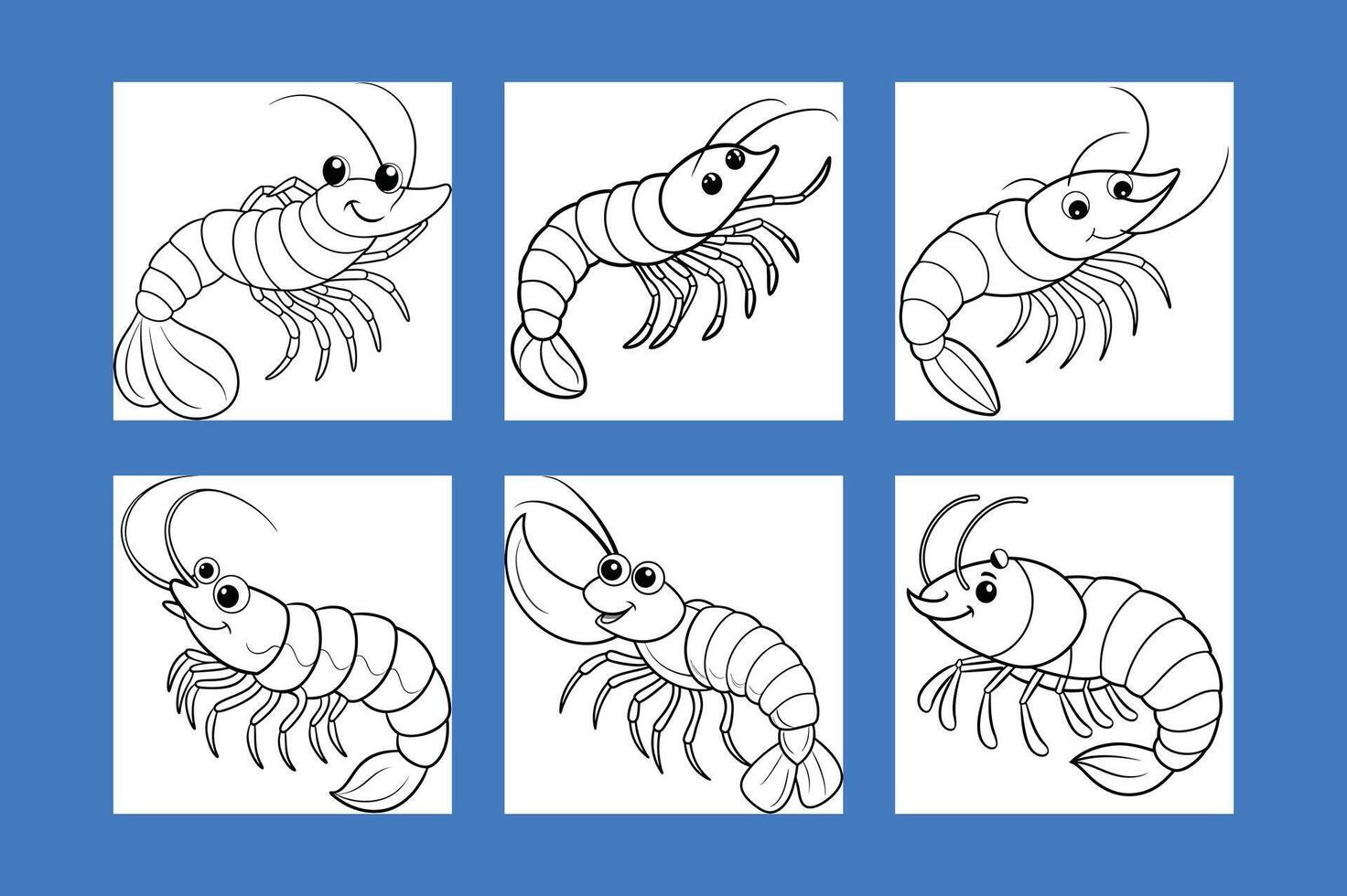 shrimp art illustration vector