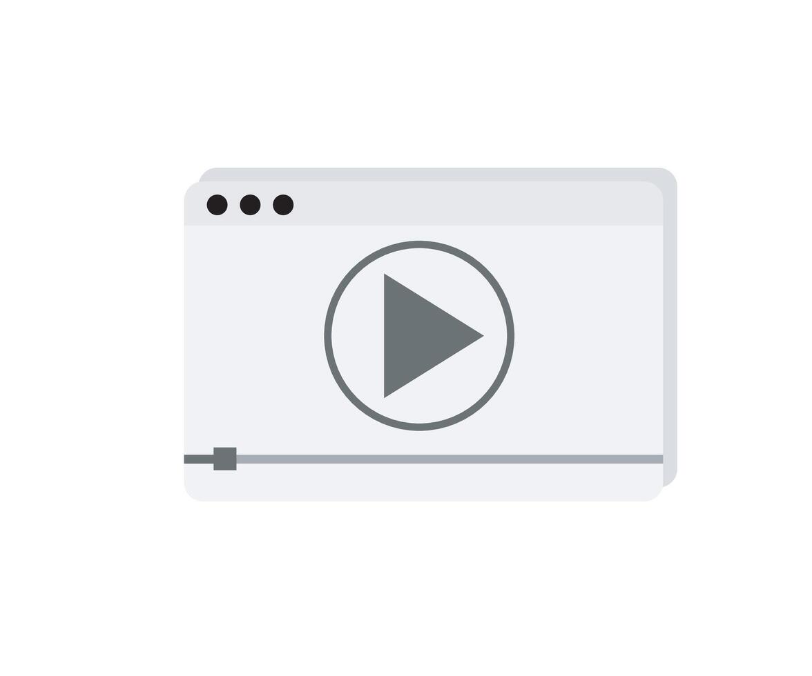 Web page online videos play flat design vector